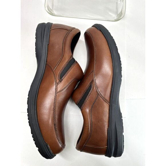 ABEO Mens Brown Shoes Size 12 M SMARTsystem Smart 3860 Slip-on Cognac - Picture 4 of 12